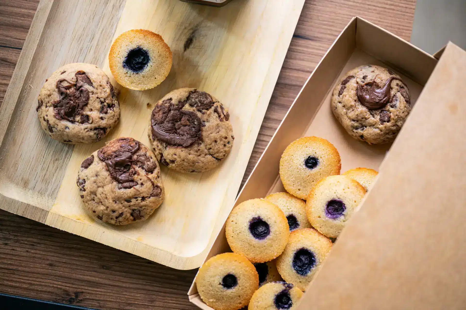 Photographie de produit au Mans avec cookies et gâteaux artisanaux